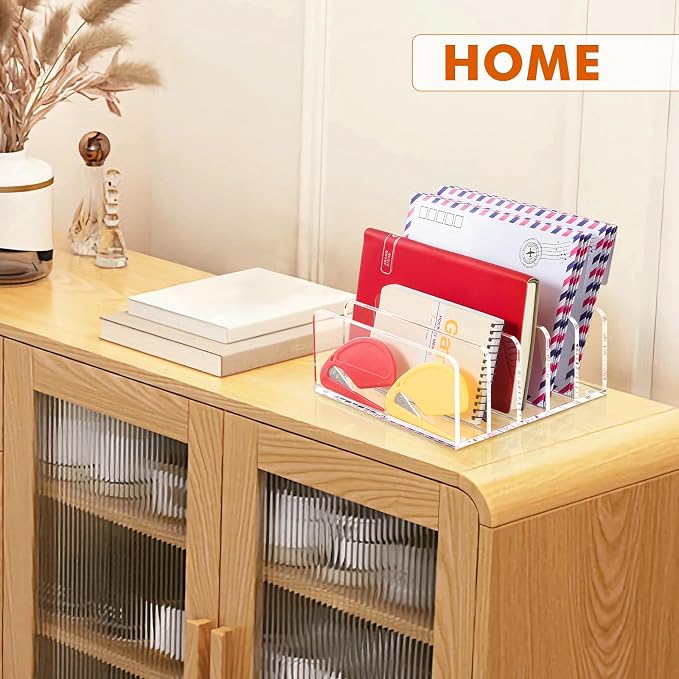 BEYGORM Acrylic Mail Holder, Vertical Letter Sorter - Image 4