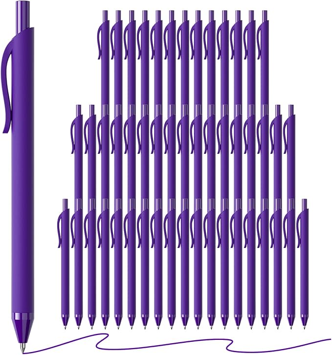50 Pack Purple Ink Pens by INKSLICK