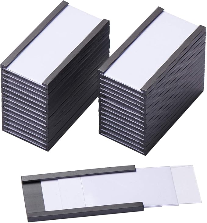 Magnetic Label Holders with Magnets Magnetic Data Card Holders with Clear by EEOYU