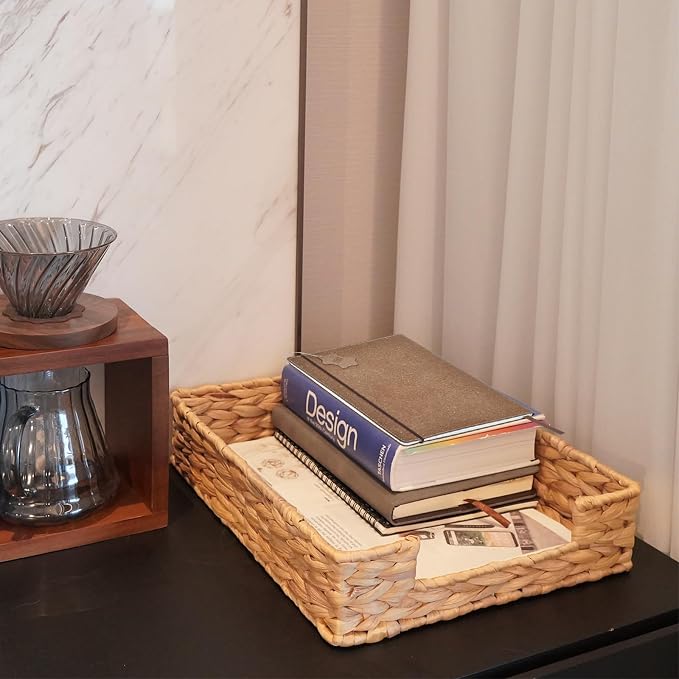 PINXIURY Water Hyacinth Letter Tray - Image 5