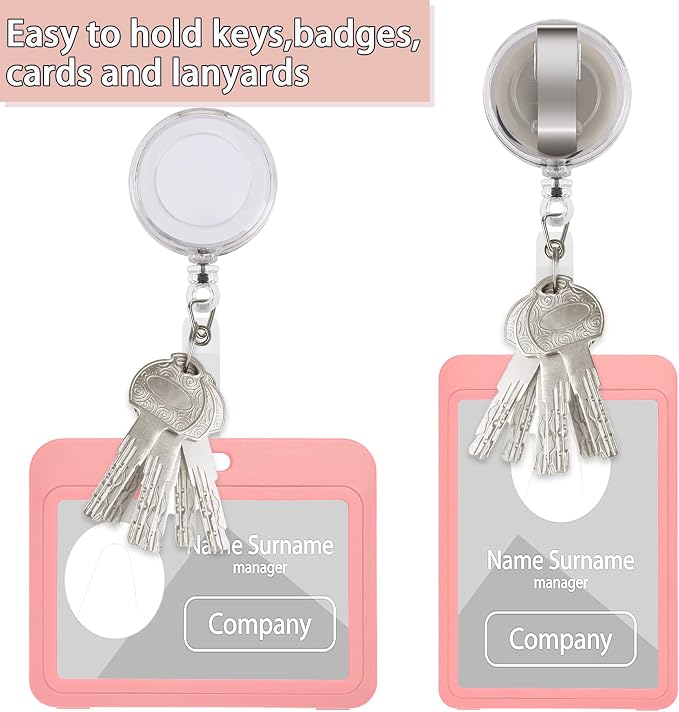 JANYUN 100 Pcs Badge Reels Retractable Badges Holder - Image 4