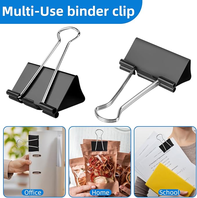 Jumbo Binder Clips 3 inch, 75mm Width, 6 Pack Extra Large Binder Clips - Image 5