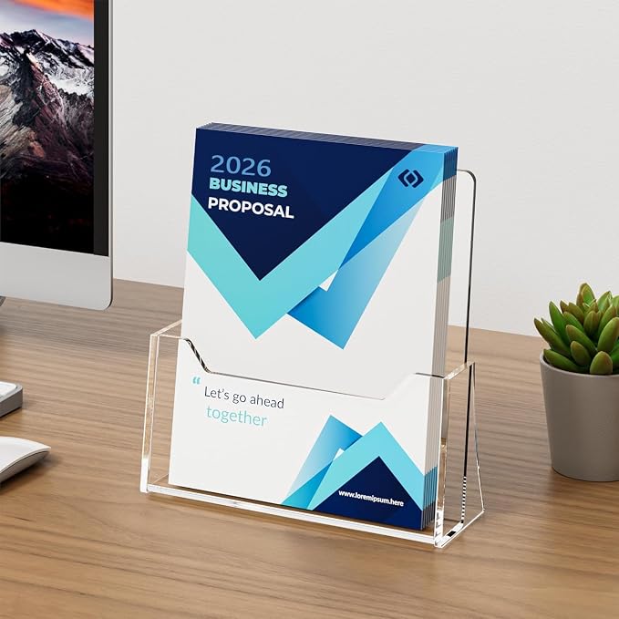 Acrylic Brochure Holder 8.5 x 11 inch 4 Pack - Image 8