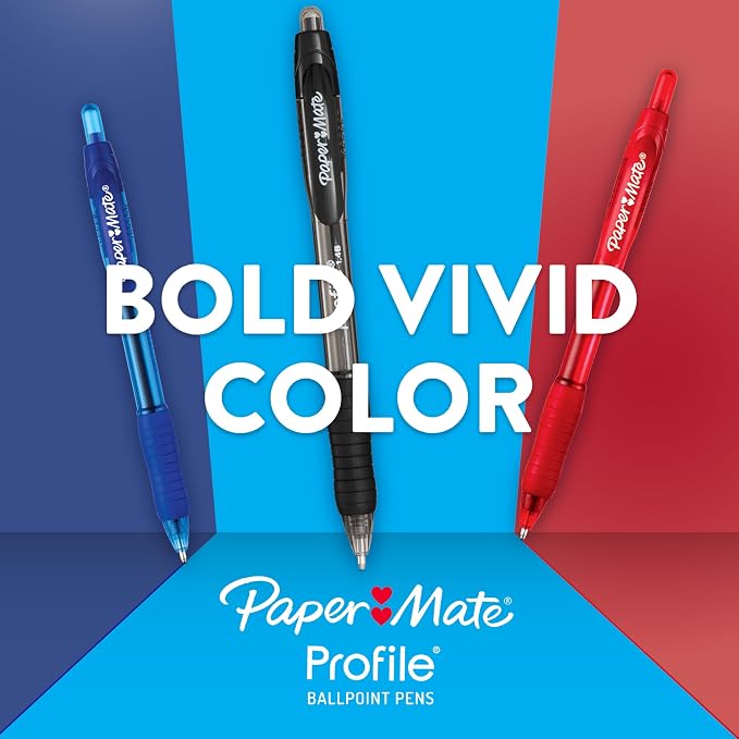 Paper Mate Profile Retractable Ballpoint Pens, Bold Point, Comfortable Grip - Image 4