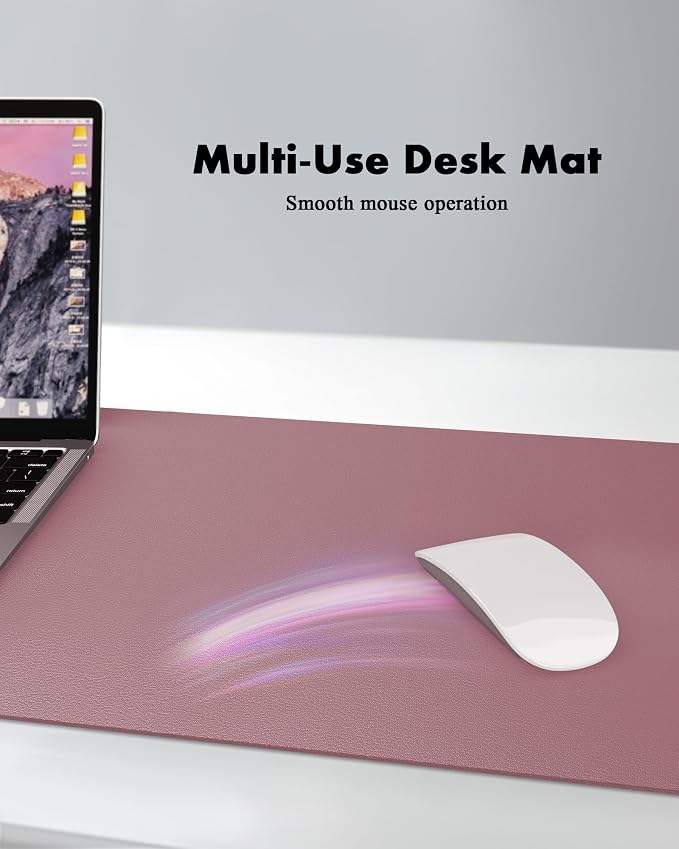 YSAGi Double-Sided Desk Pad, Leather Desk Mat, Eco Cork Desk Pad Protector - Image 5