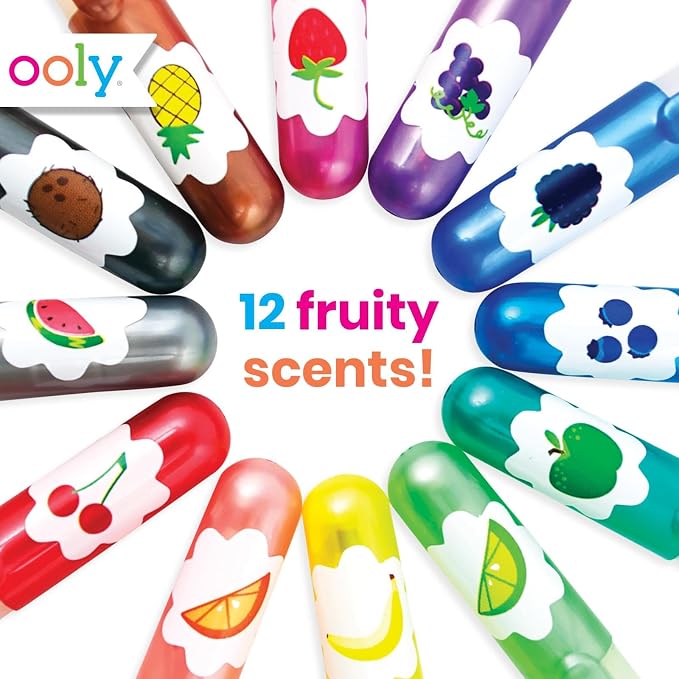 Ooly Scented Yummy Yummy Glitter Gel Pens Set of 12-1.00mm NIB Scented Glitter - Image 4