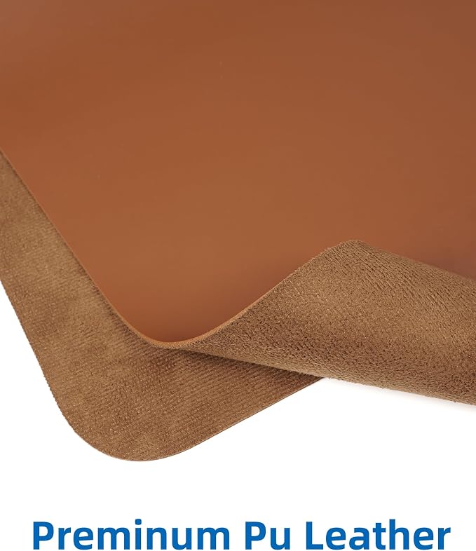 Leather Desk Pad Blotter, Mouse Pad, Office Desk Mat, Non-Slip PU Leather Desk - Image 2