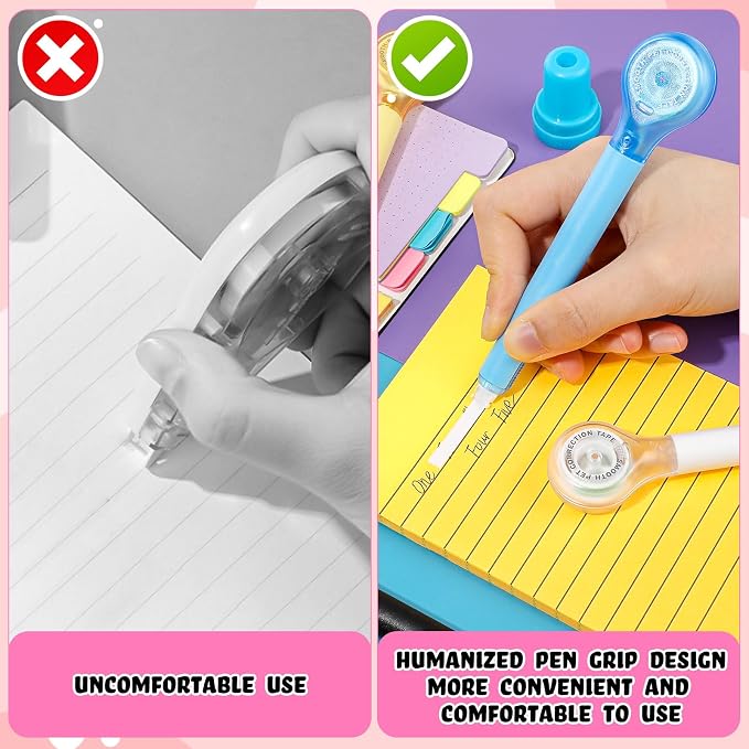 Gersoniel 25 Pack Correction Tape Pen Correctional Ink Tape Push Pull Protective - Image 6
