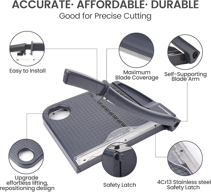 12" Paper Cutter, Precision Cut - Image 3