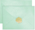 YINUOYOUJIA 50 PCS Pearl Mint Green Envelopes A7, 5 x 7 Mint Green Shimmer by YINUOYOUJIA
