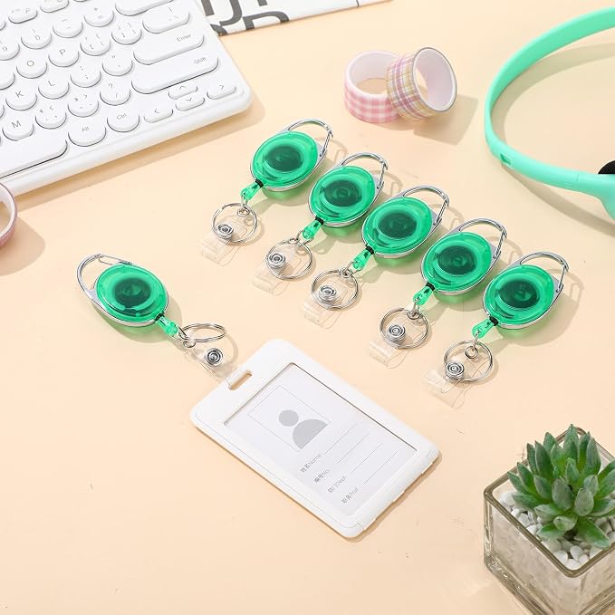 Honoson 30 Pcs Heavy Duty Retractable Badge Reels Batch ID Badge Holder - Image 5