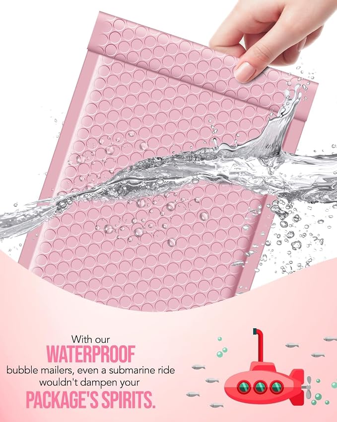 GSSUSA Large Bubble Mailers 10.5x16 Inch 250 Pack Light Pink Padded Envelopes - Image 5