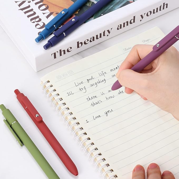 FIOVER High-End Vintage Gel Pens, Smooth Writing Retractable Pens - Image 4
