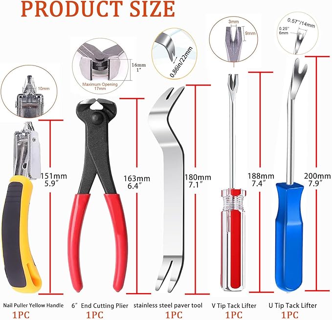 5pcs Upholstery Staple Remover Tool - Image 2
