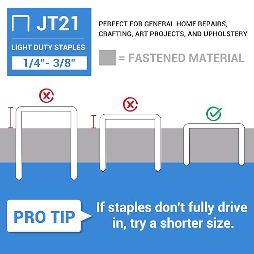 meite JT21 Staples, 5/16 Inch Galvanized Fine Wire Staples - Image 3