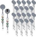 15pcs Gray Beadable Badge Reels Making Kits by Unknown
