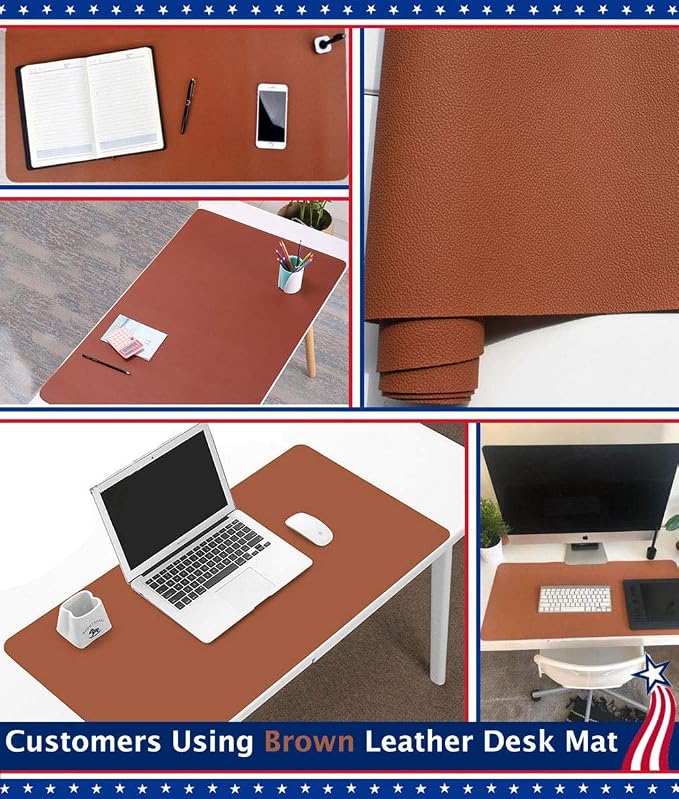 17 X 36 Inch Office Desk Pad Table Protector on Top of Desks PU Leather Desk - Image 4