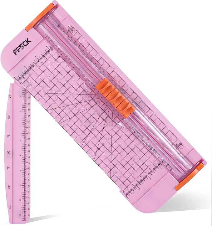 A4 Pink Paper Cutter Slider 12 Inch Titanium Straight Paper Trimmer, Paper by FFSCK
