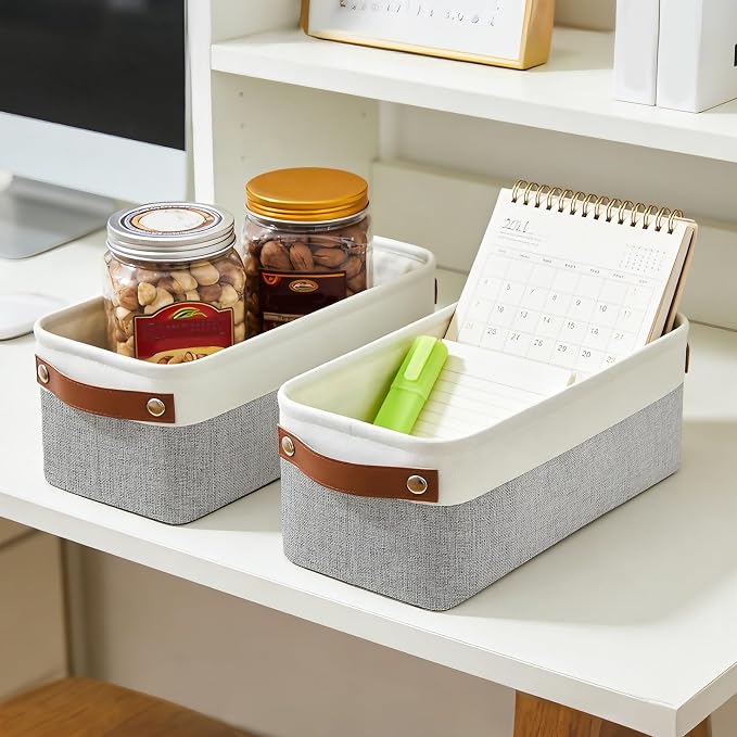 Bagnizer Small Fabric Storage Baskets, Decorative Basket - Image 8