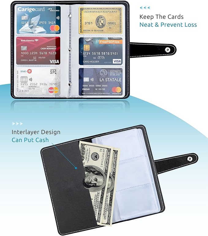 Credit Card Holder, Leather Business Card Organizer - Image 5