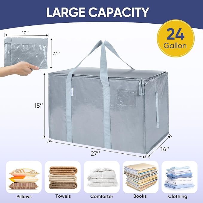 TICONN 6 Pack Extra Large Moving Bags Heavy Duty - Image 5