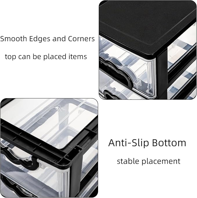 Cididu Desktop Organizer with 4 Drawers, Small Desk Organizer Storage Box - Image 5