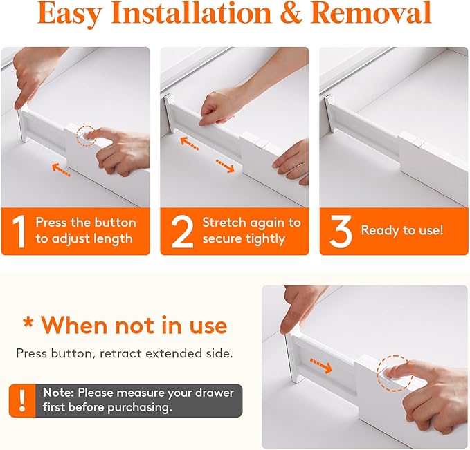 Lifewit 4 Pack Upgrade Drawer Dividers - Image 5