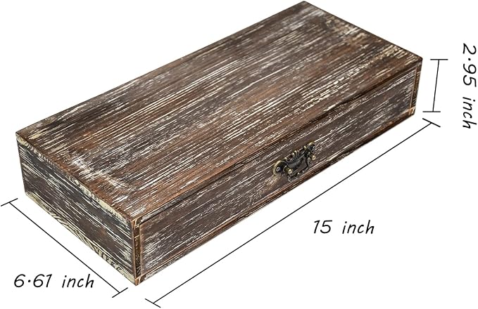 Wooden Drawers Organizer Soild Farmhouse Style RetroDesktop Drawer Storage Box - Image 3