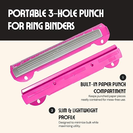Performore 3 Hole Portable Paper Punch - Image 3