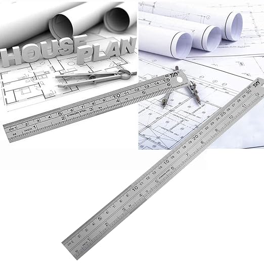 YouOKLight Metal Ruler Set, Stainless Steel 6 Inch and 12 Inch Rulers - Image 6