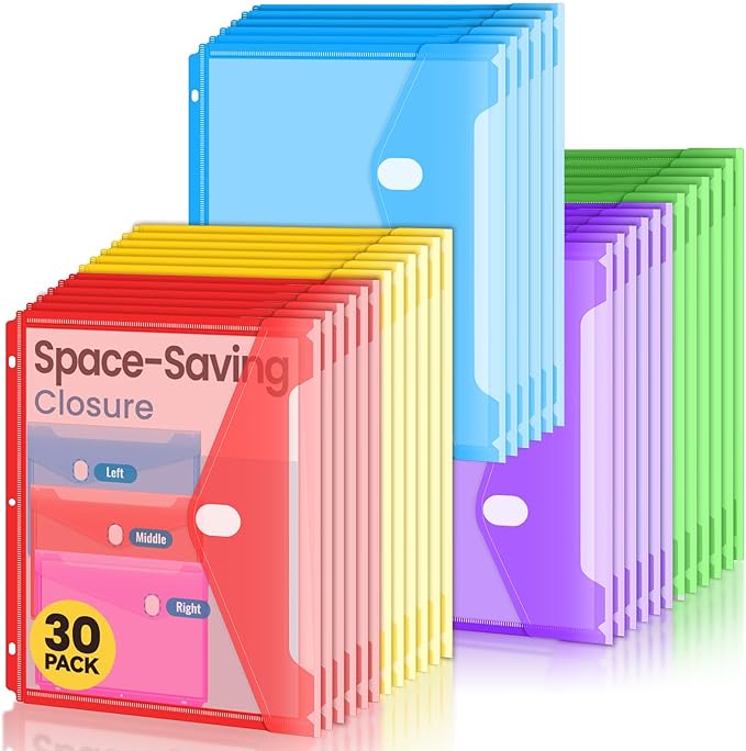 Sooez 30 Pack Binder Folders Organizer by Sooez