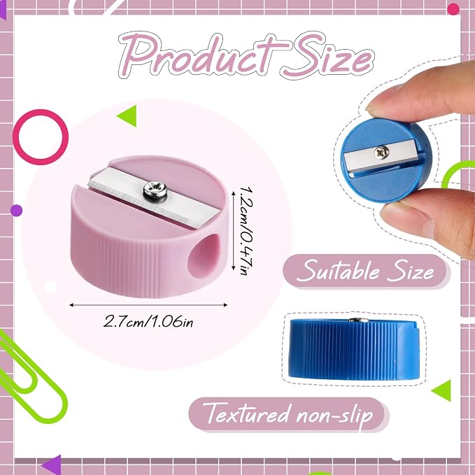 Resurhang 800 Pcs Sharpeners in Bulk Pocket Sized Mini Round Handheld Sharpener - Image 2
