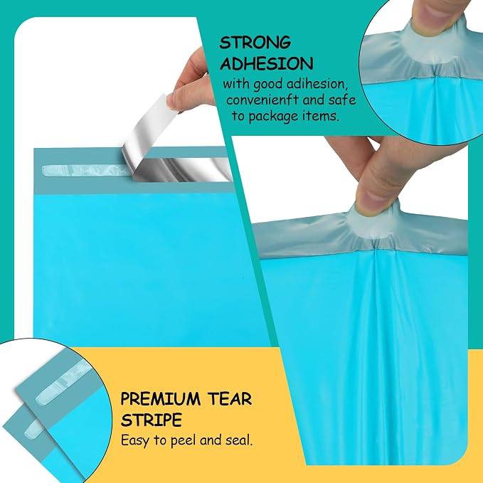 Poly Mailers 14.5x19 inch 50 Pcs, Waterproof and Tear-resistant Shipping Bags - Image 3