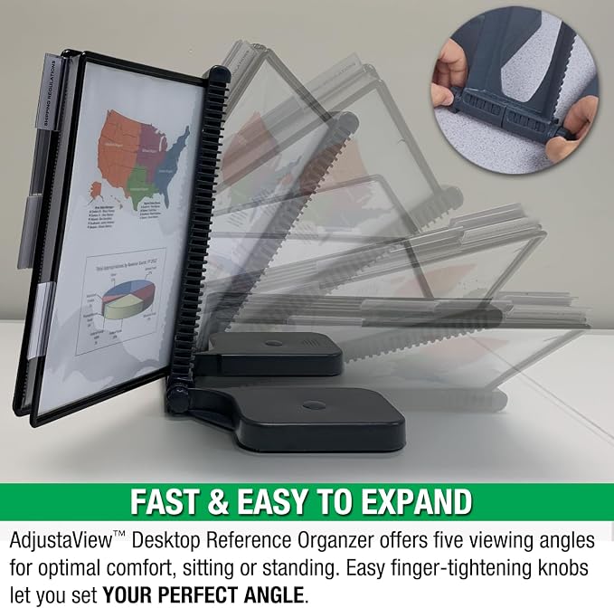 Ultimate Office AdjustaView 10-Pocket Desk Reference Organizer - Image 4