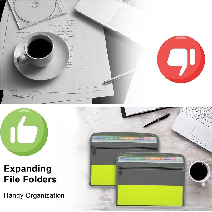 NAFY Expanding File Folders, 13 Pockets Document Organizer - Image 6