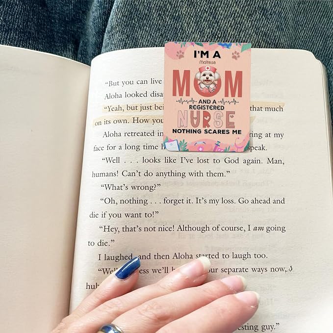 I'm a Maltese Mom and a Registered Nurse Nothing Scares Me Magnet Bookmark - Image 3