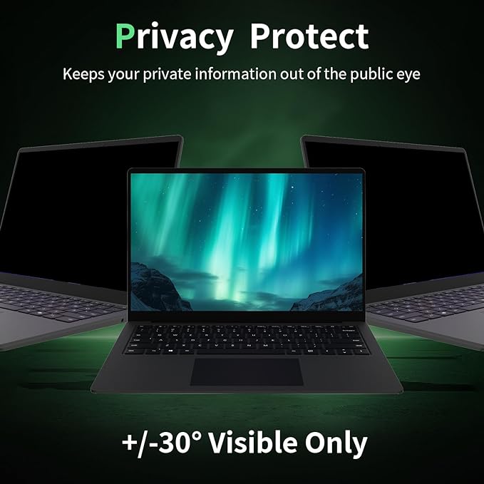 Laptop Privacy Screen 15.6 Inc for 16:9 Aspect Ratio Screen Protector, - Image 3