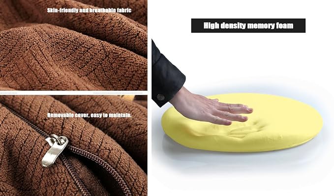 Sigmat Memory Foam Seat Cushion Anti-Slip Soft Round Stool Cushion Chair Pad 16 - Image 3