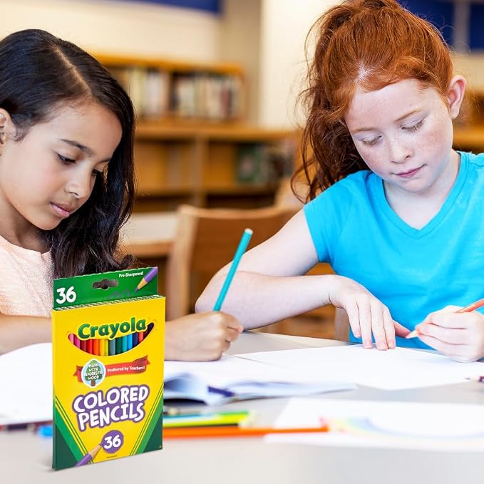 Crayola Colored Pencils, Kids Pencil Set, Pre-Sharpened Coloring Book Pencils - Image 7