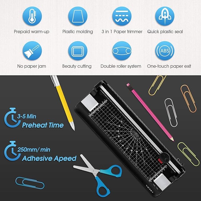 Laminator Machine for A3/A4/A6, YE381 13inch Thermal & Cold Laminating Machine - Image 3