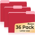 SUNEE File Folders, 36 Pack Manilla Folders 8.5 x 11, Colored File Folders Home by SUNEE