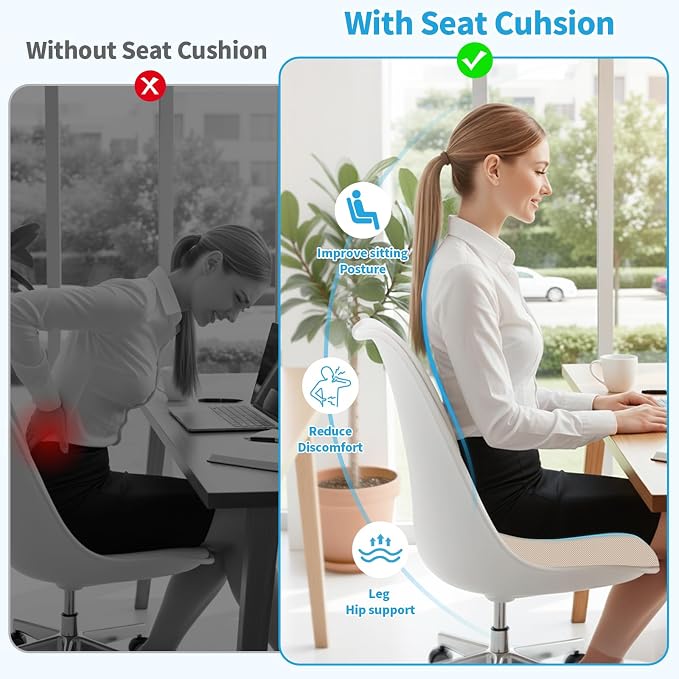 TranquilRelax XLarge Seat Cushion, Memory Foam Cushion - Image 6