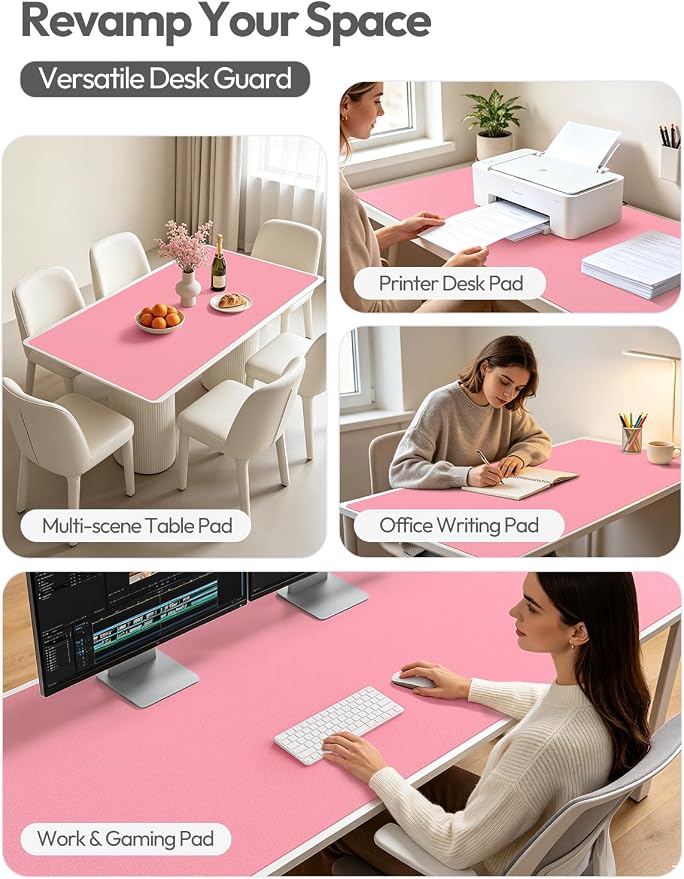 YSAGi Leather Desk Protector, Office Mat, Large Mouse Mat, Non-Slip PU Leather - Image 7