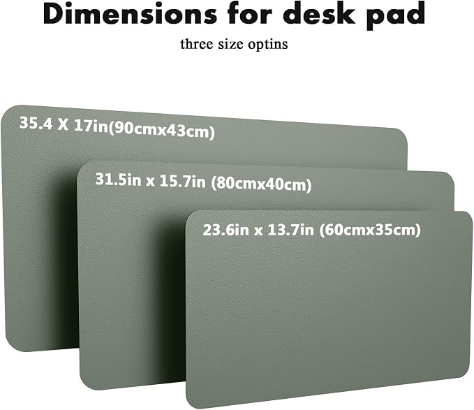 YSAGi Double-Sided Desk Pad, 23.6"x13.7"Leather Desk Mat, Eco Cork Desk Pad - Image 7