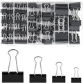 Binder Clips Paper Clamps Assorted Sizes 140 Count, 4 Sizes in One Pack by Deoot