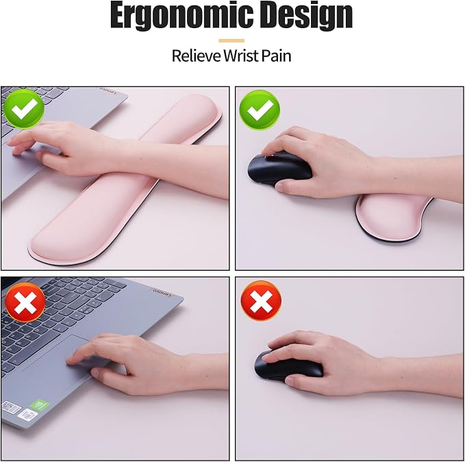 Bloss Leather Desk Pad and Keyboard Wrist Rest, Large Mouse Pad + Keyboard - Image 5