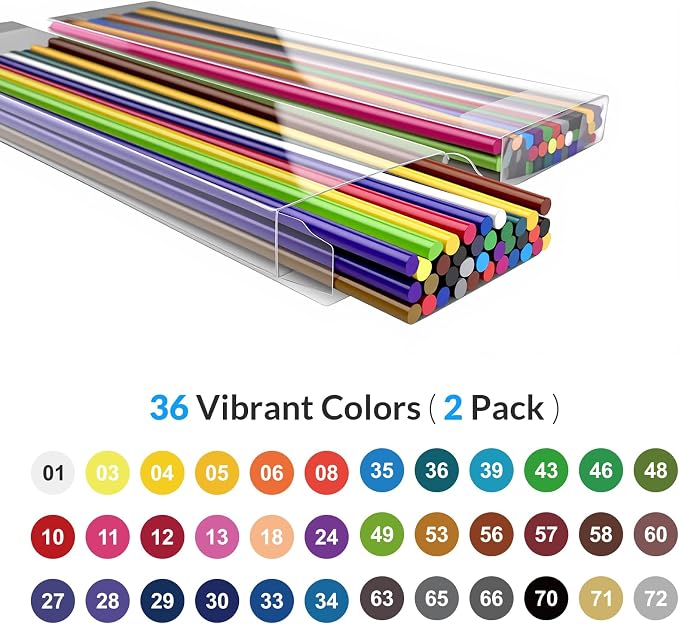2.6MM Colored Mechanical Pencil Lead Refills, 36 Assorted Colors Pencil Refills - Image 2