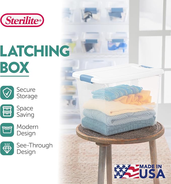 Sterilite 24-Pack Latching Box, Under Bed Storage Bins - Image 3