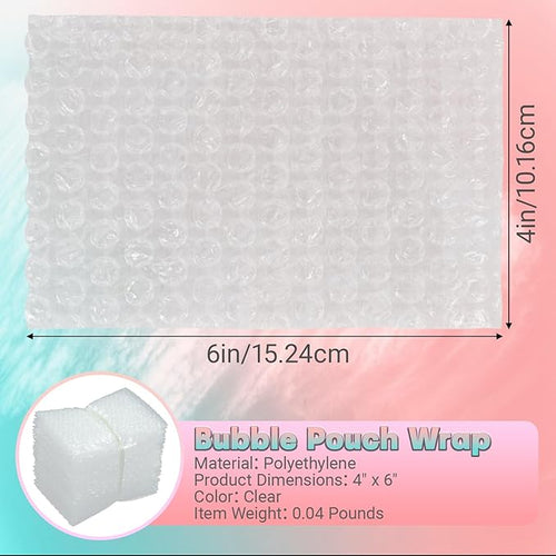 100 Pack 4"x6"Clear Bubble Out Bags - Image 2