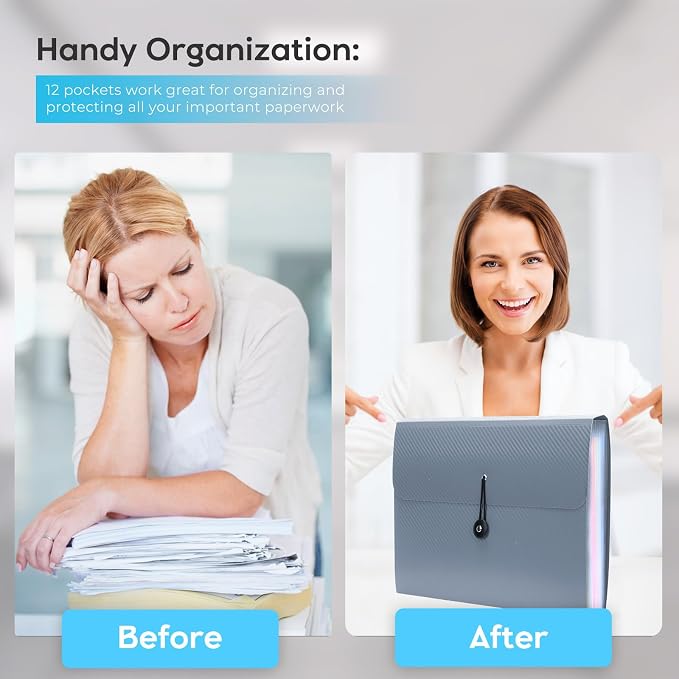 Accordion File Organizer, Expanding File Folder - Image 6